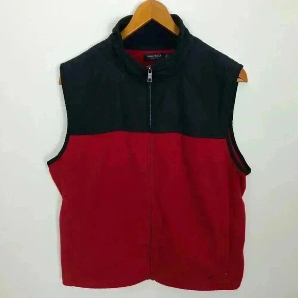 Nautica Large Men Blue Sleeveless Vest Zip Jacket - Picture 2 of 6